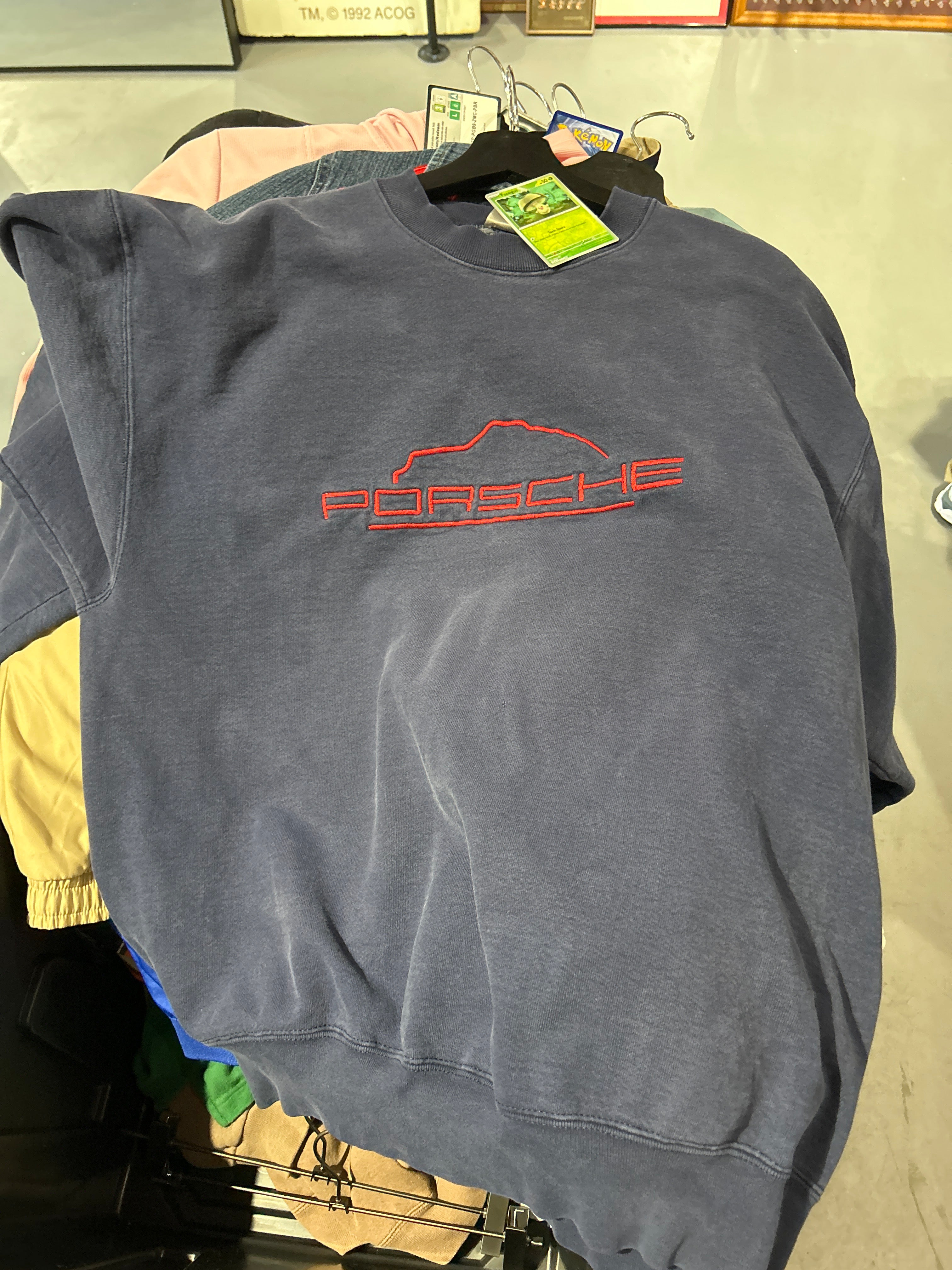 VNTG Porsche Navy Crew Sz XL