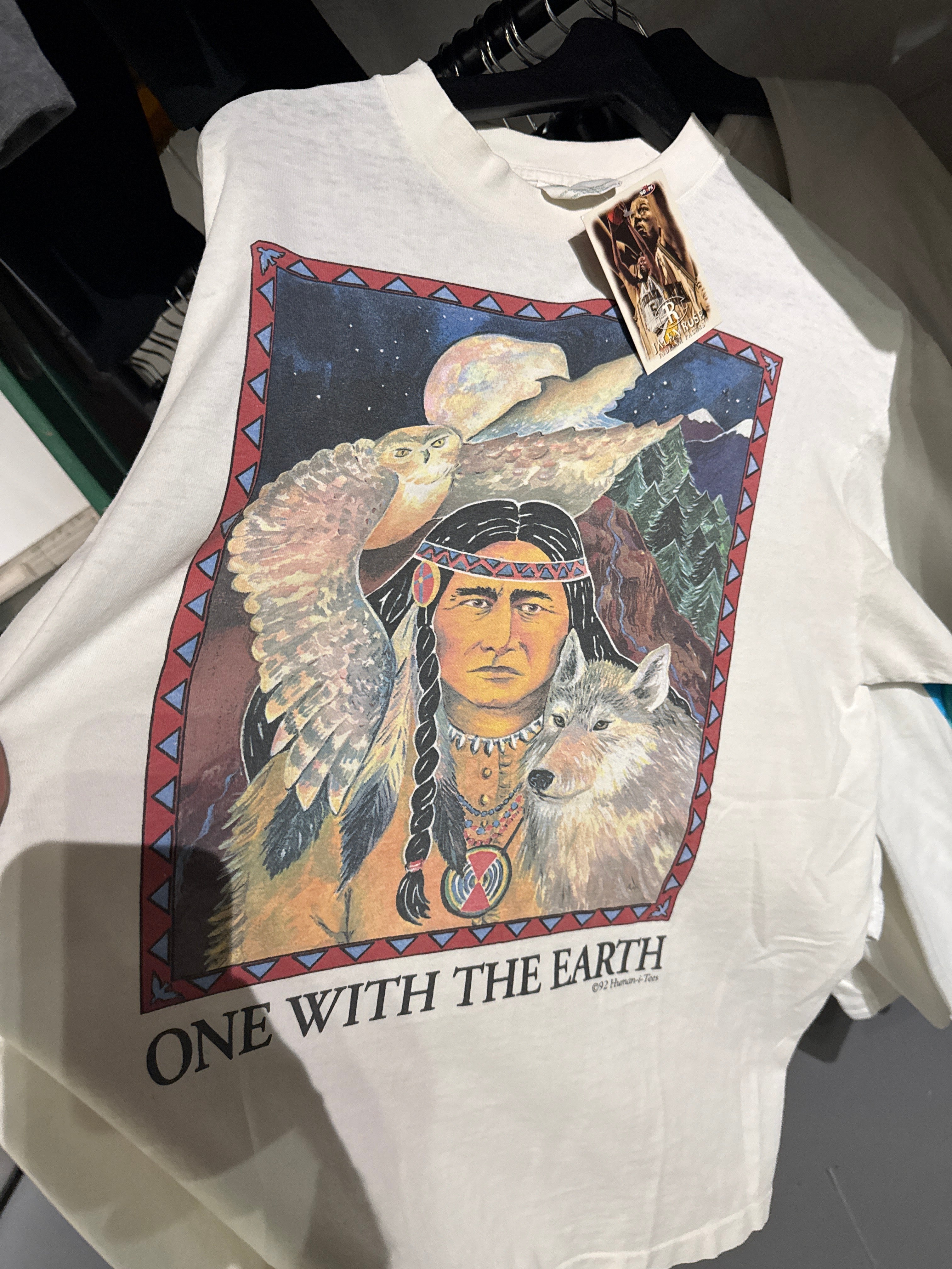 Vintage One With Earth T-Shirt Sz L