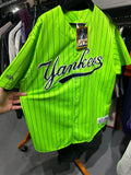 Vtg Yankees Pinstripe Neon Jersey (XL)