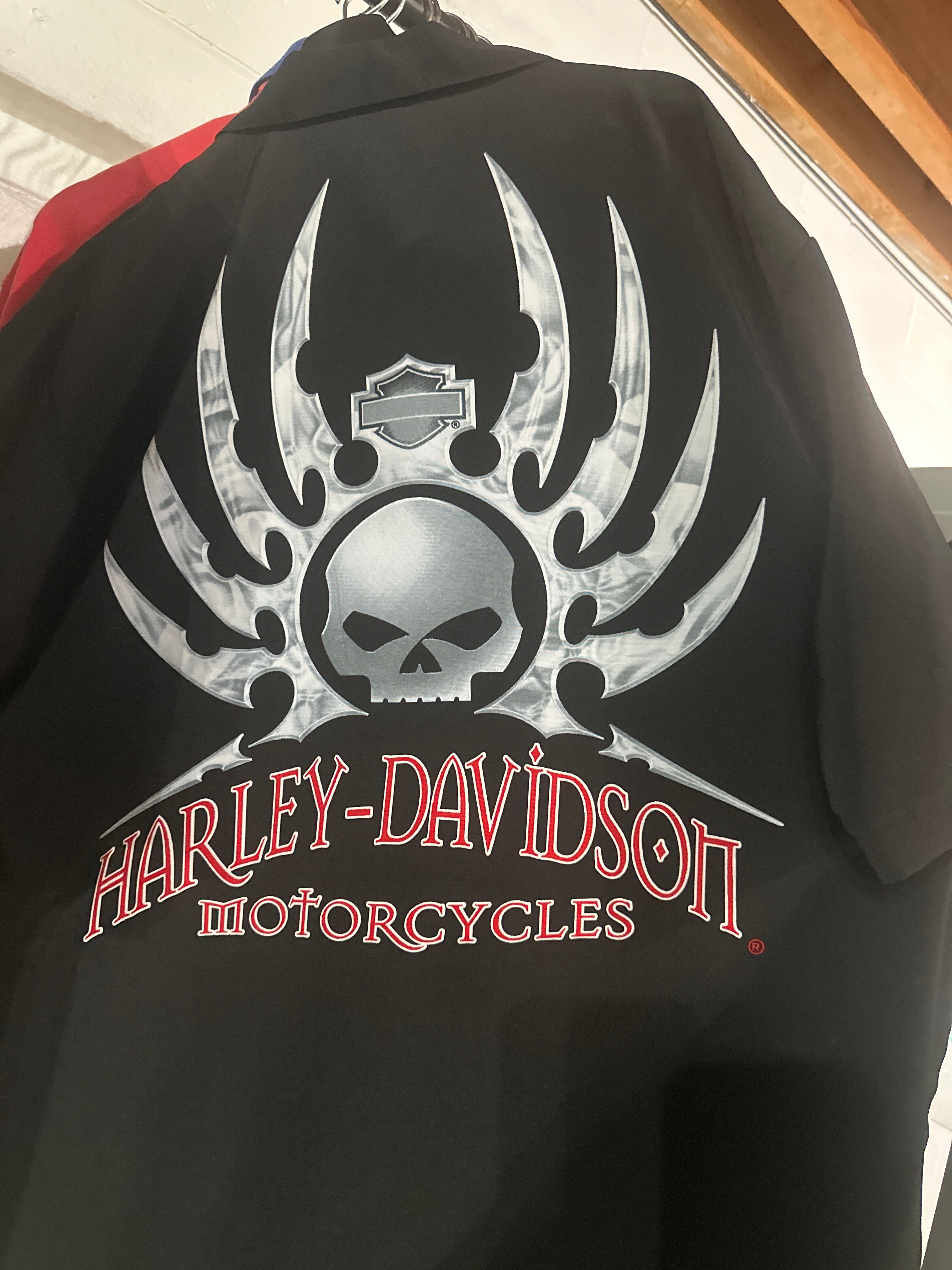 Vtg Harley Button Up (L)