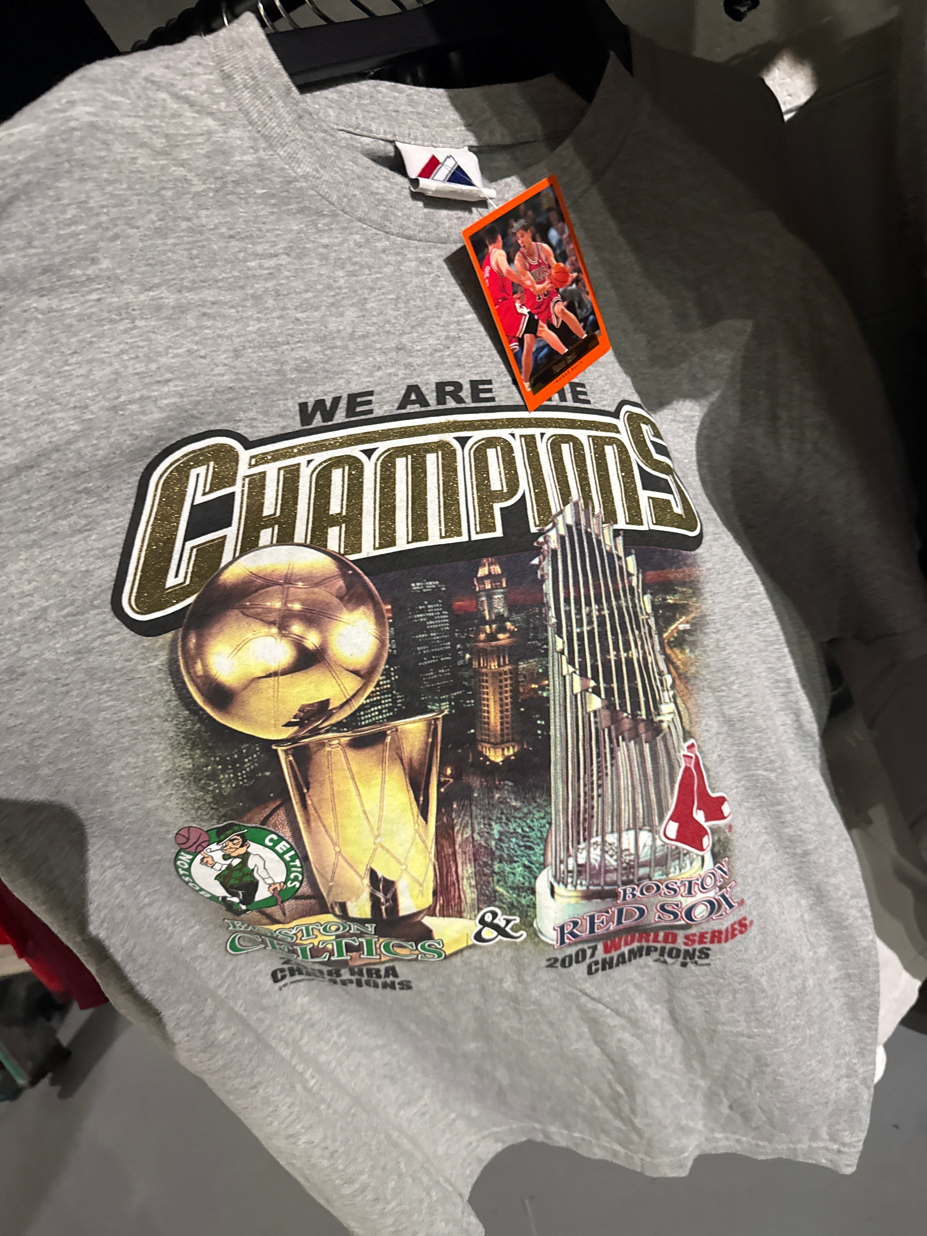 Vintage Boston We Are The Champions T-Shirt Sz L