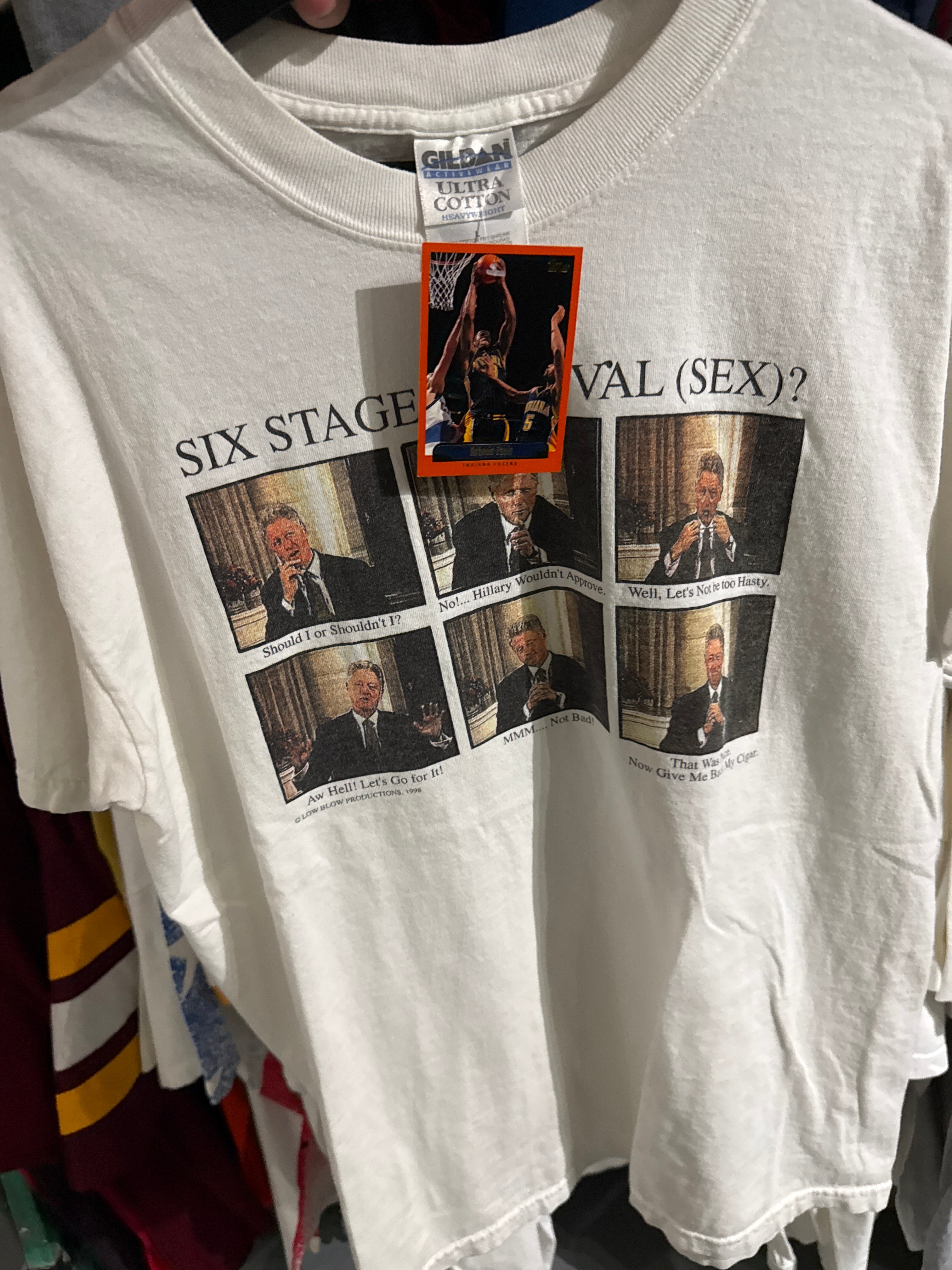 Vintage Bill Clinton Six Stages T- Shirt Sz L