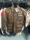 Vtg Polo RL Cowhide Leather Jacket (M)