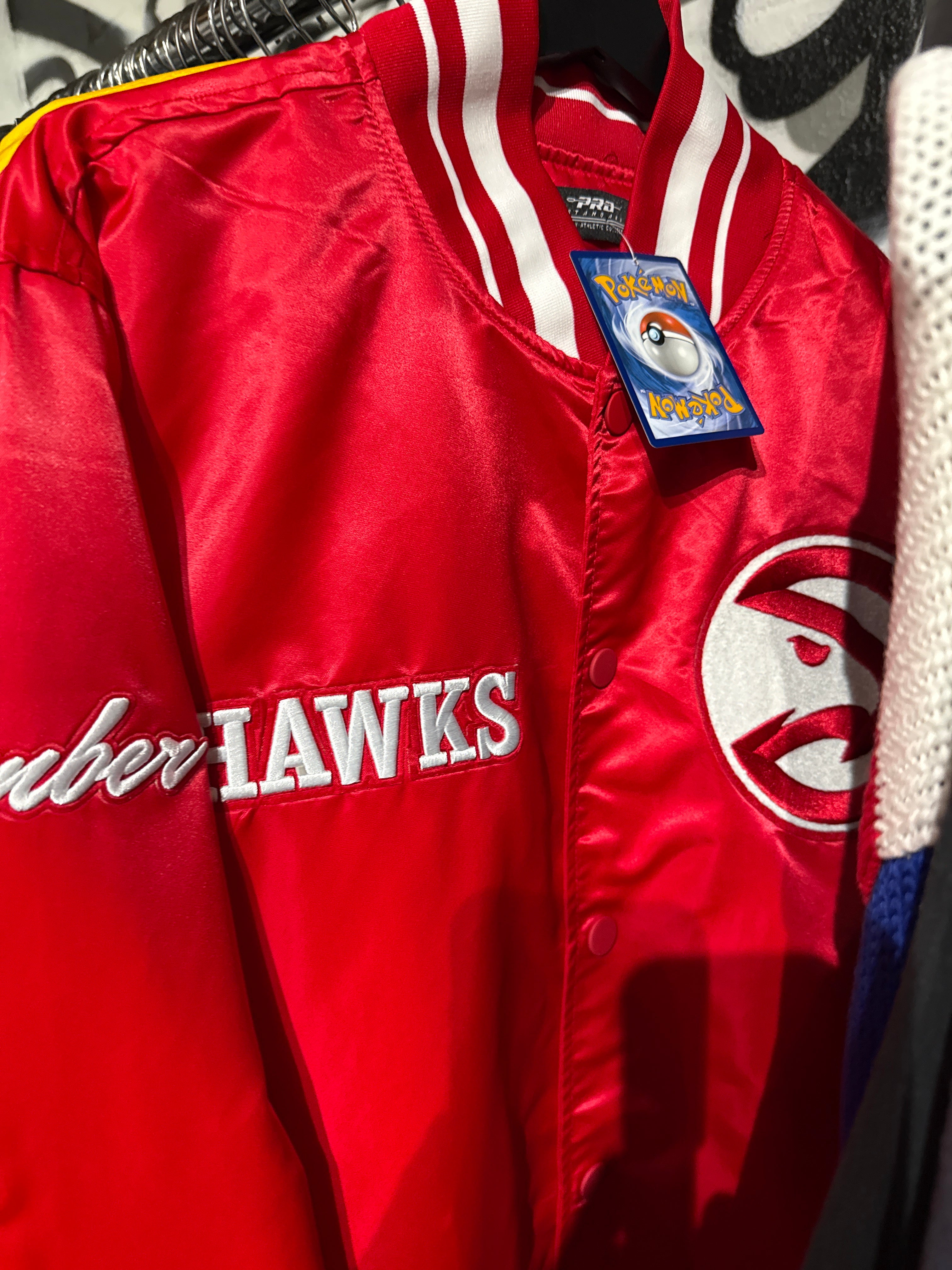 Atlanta Hawks Satin Jacket Sz XL