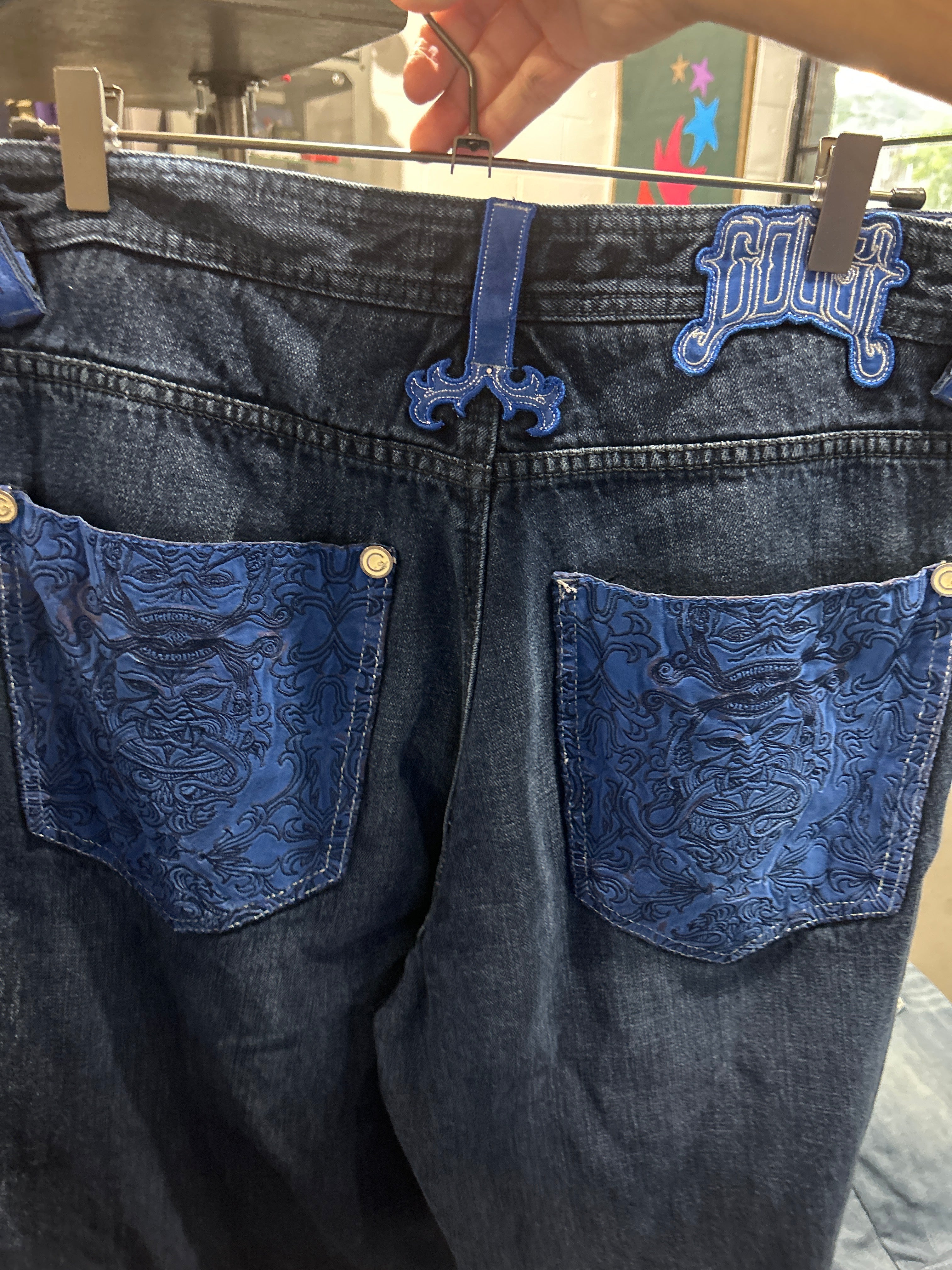 Y2K Coogi Pocket Face Jorts Sz 36