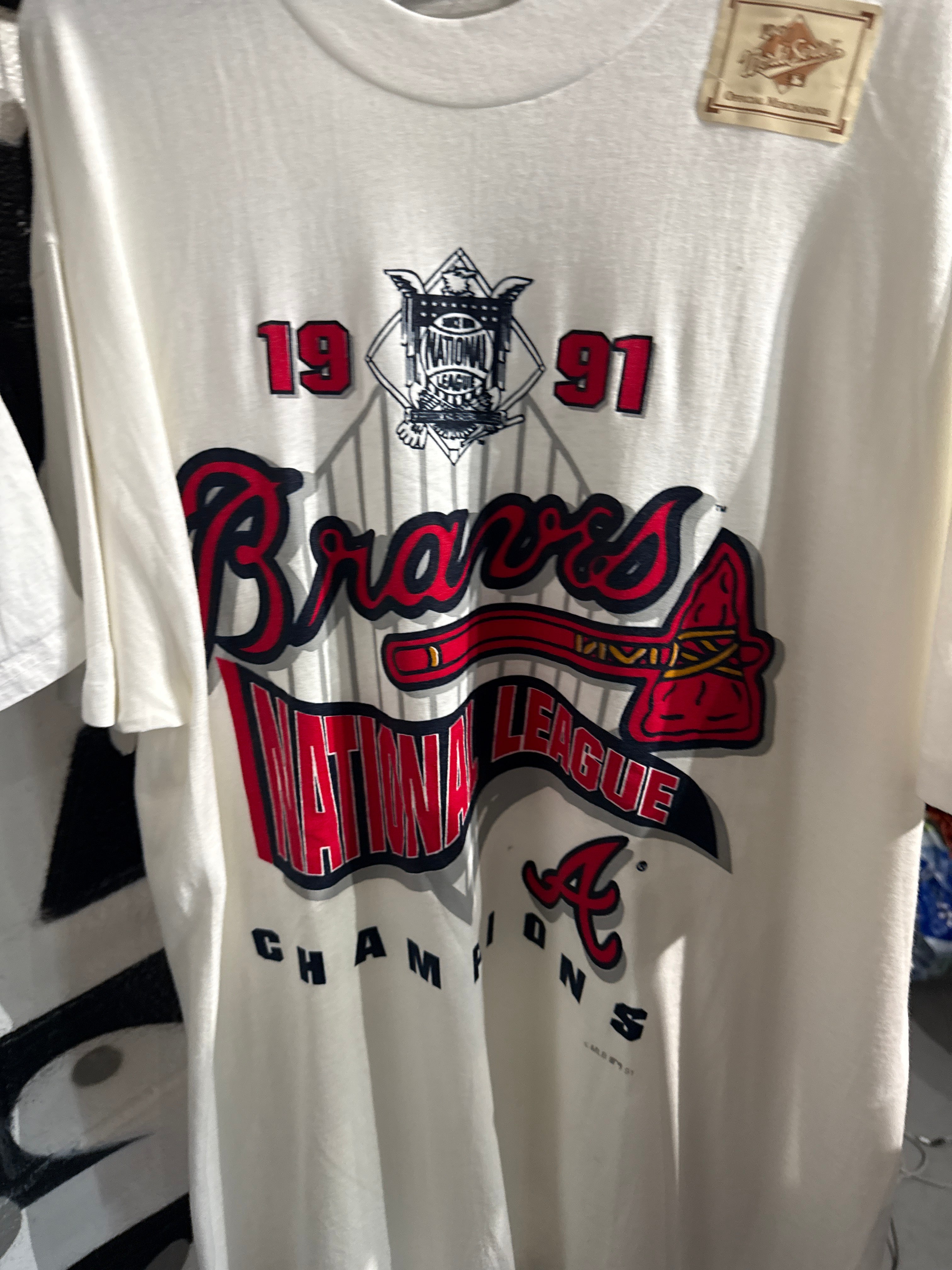 VTG ATL Braves 91 WS Champs XL