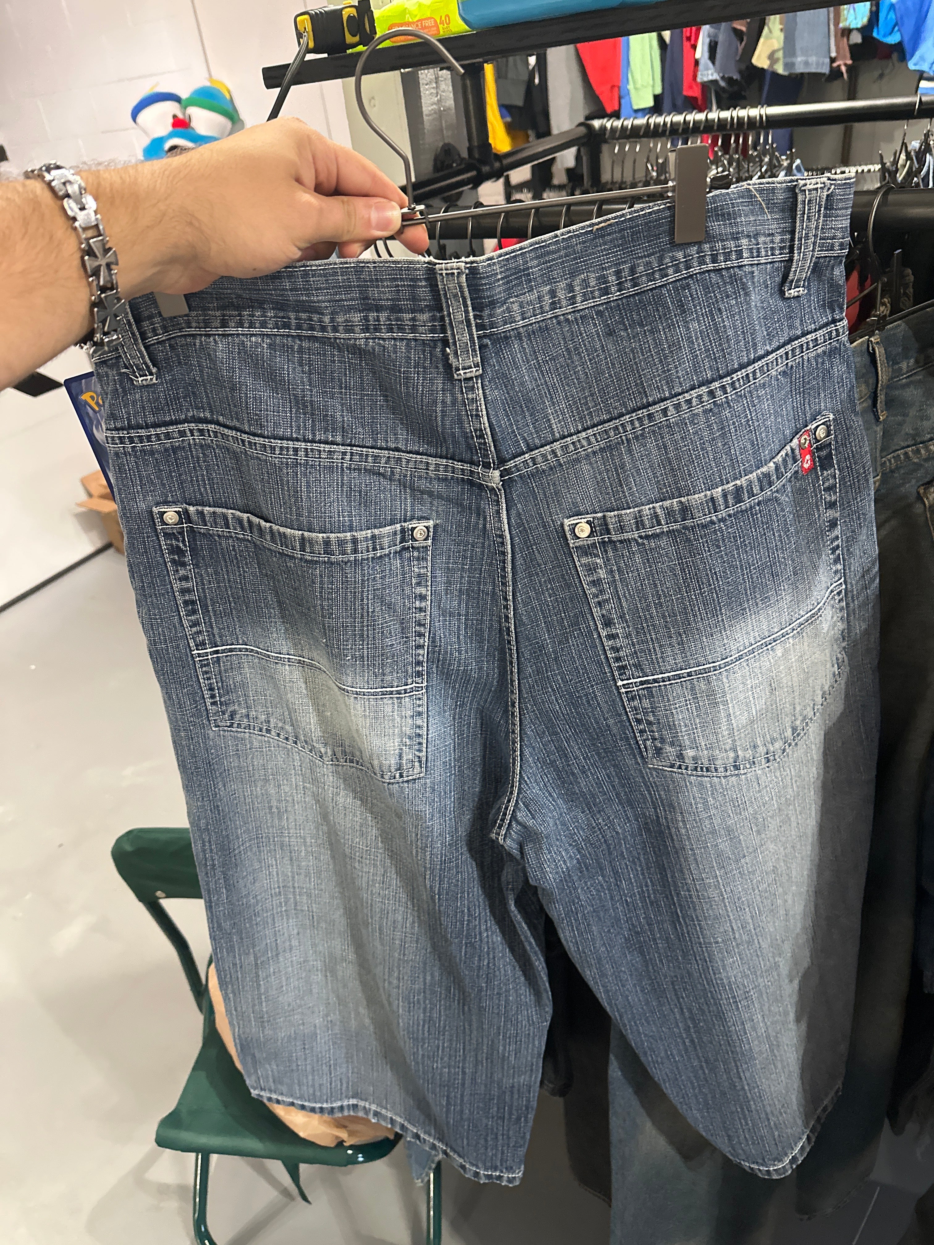 Y2K South Pole Denim Capris (38)