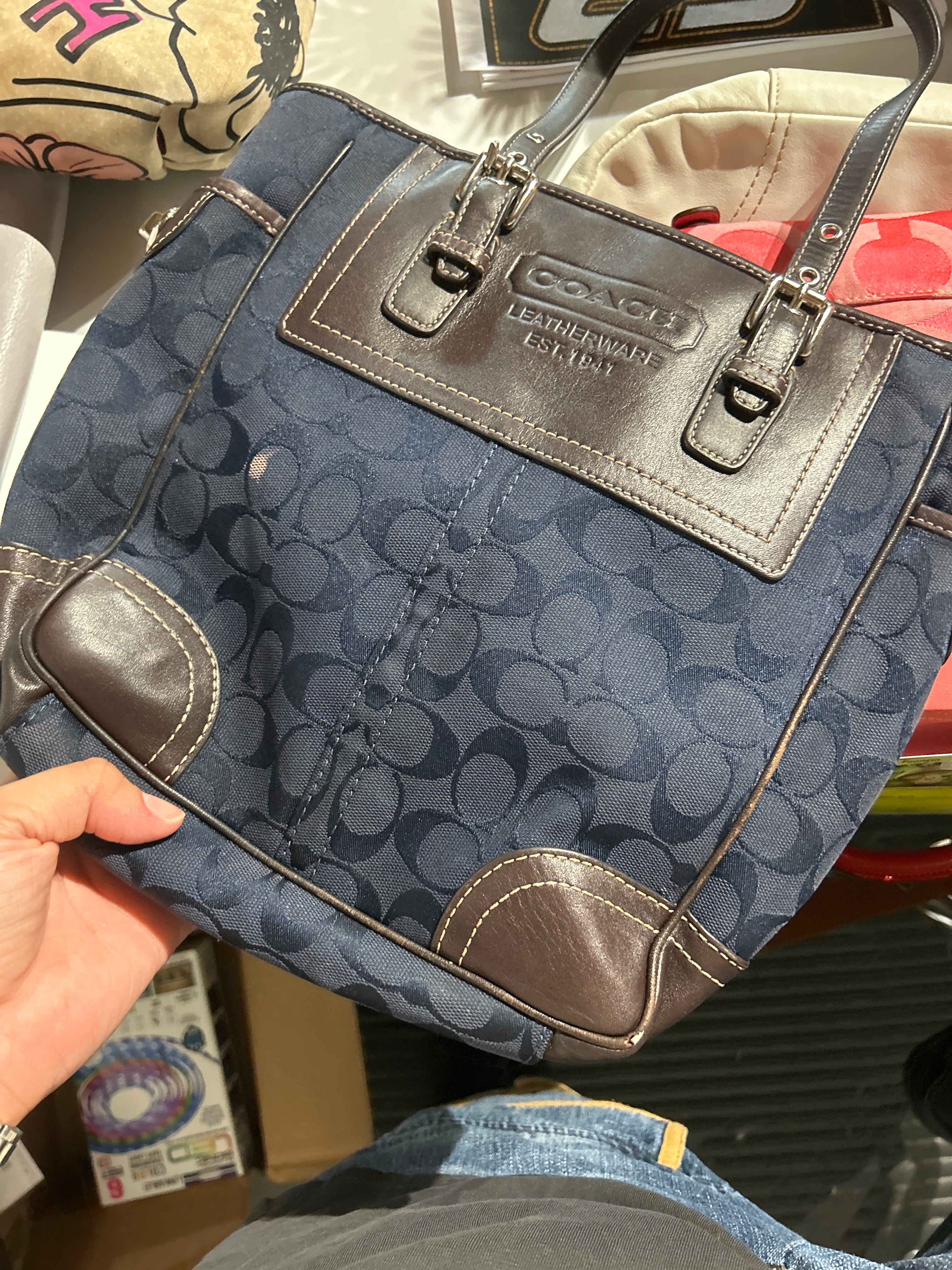 Blue Monogram Coach As is