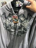VNTG Y2K Sinister Zip Up Sz XL