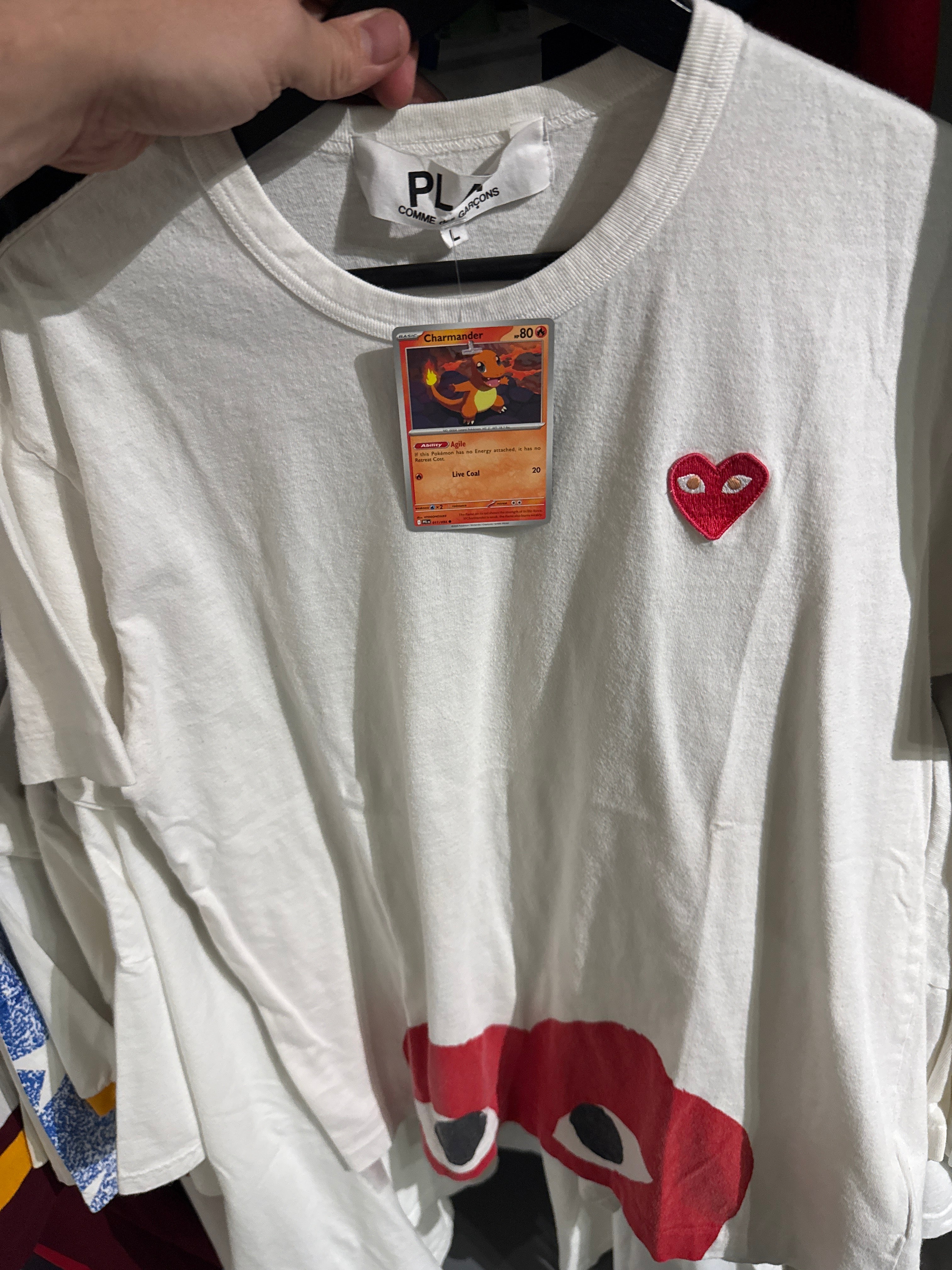 CDG Heart T Shirt Sz L