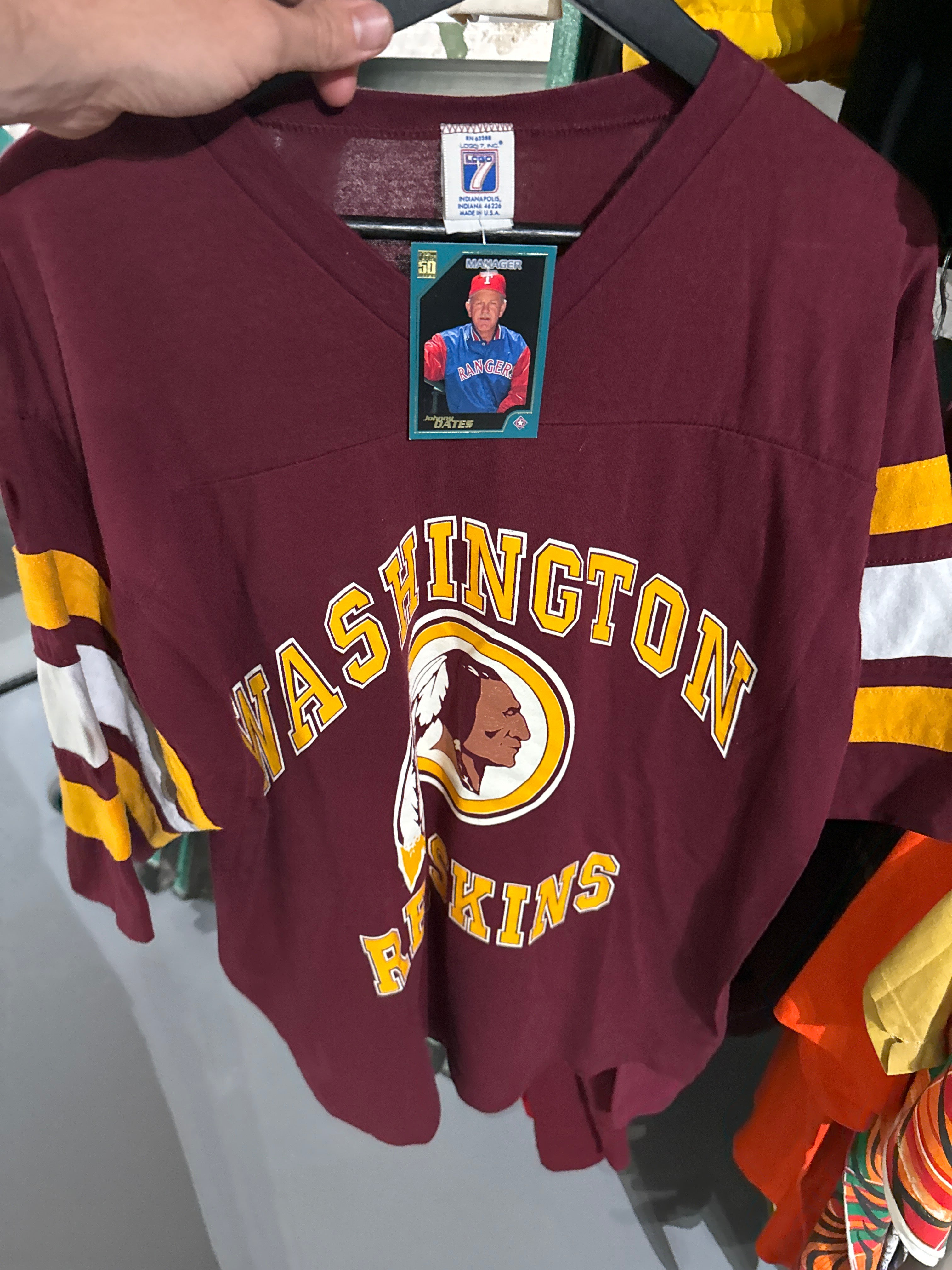 Vintage Washington Redskins Logo 7 T Shirt Sz L