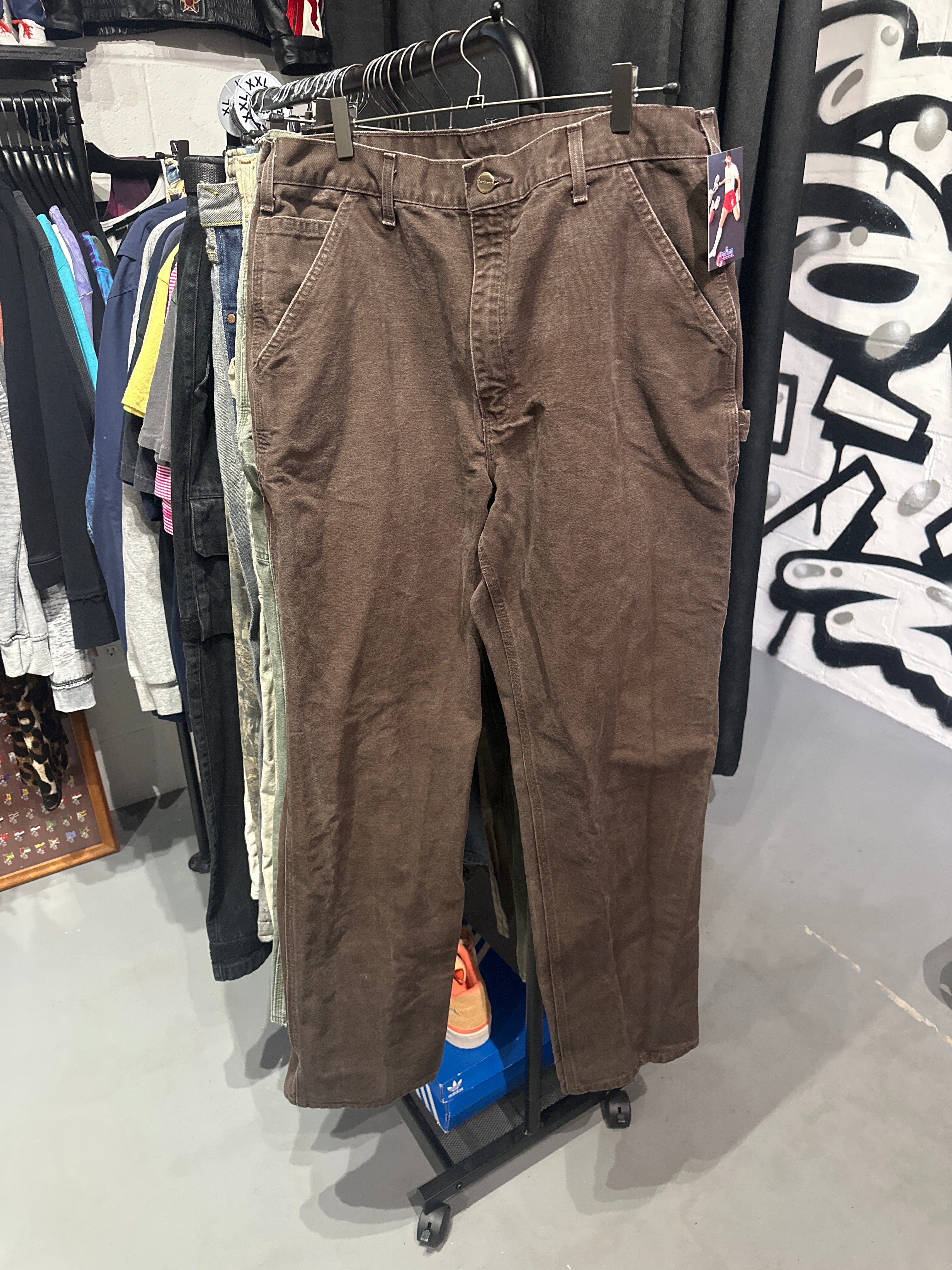 Vtg Carhartt Brown Pants (36)