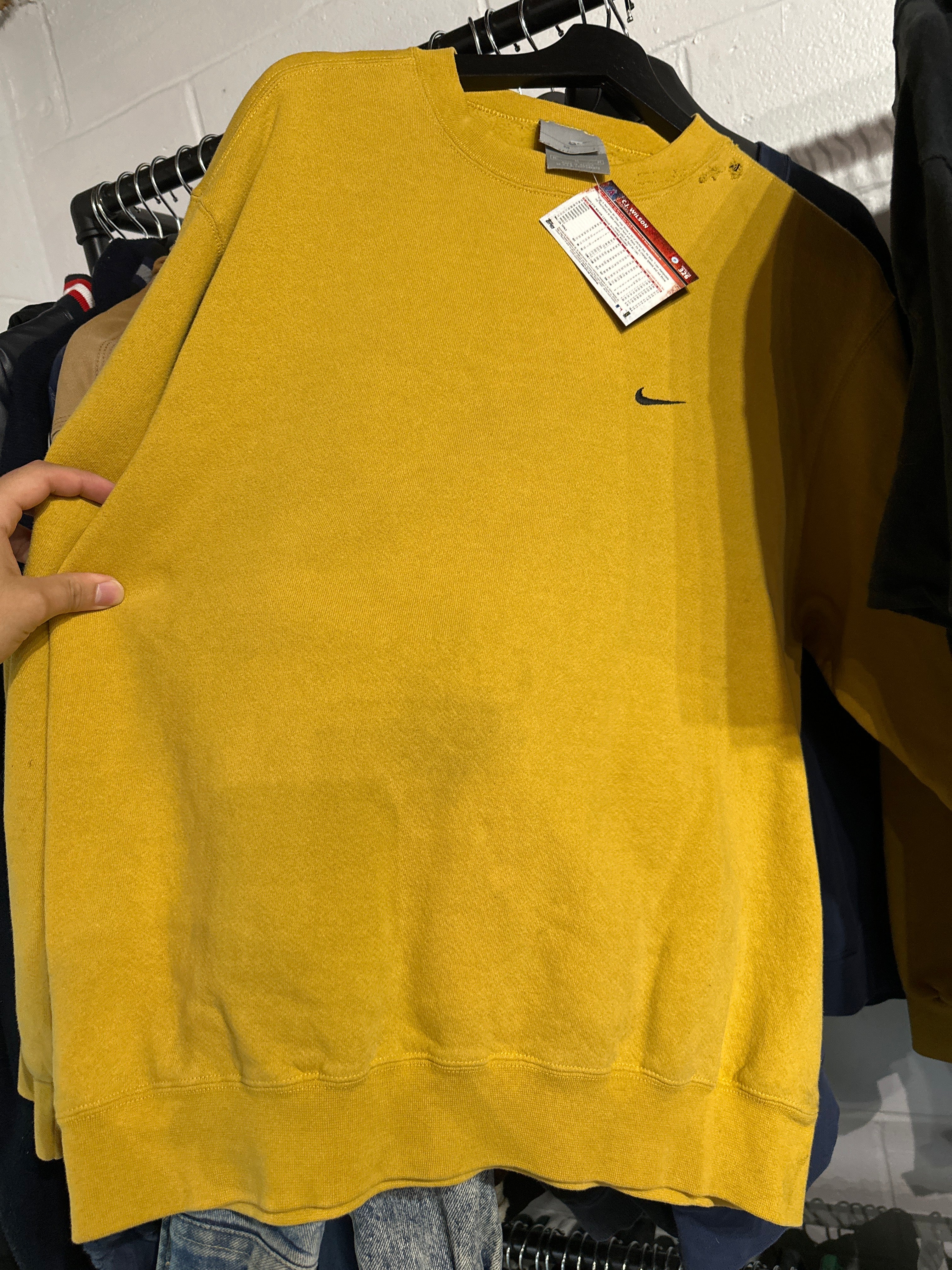 Y2K Mustard Nike Crew (M)
