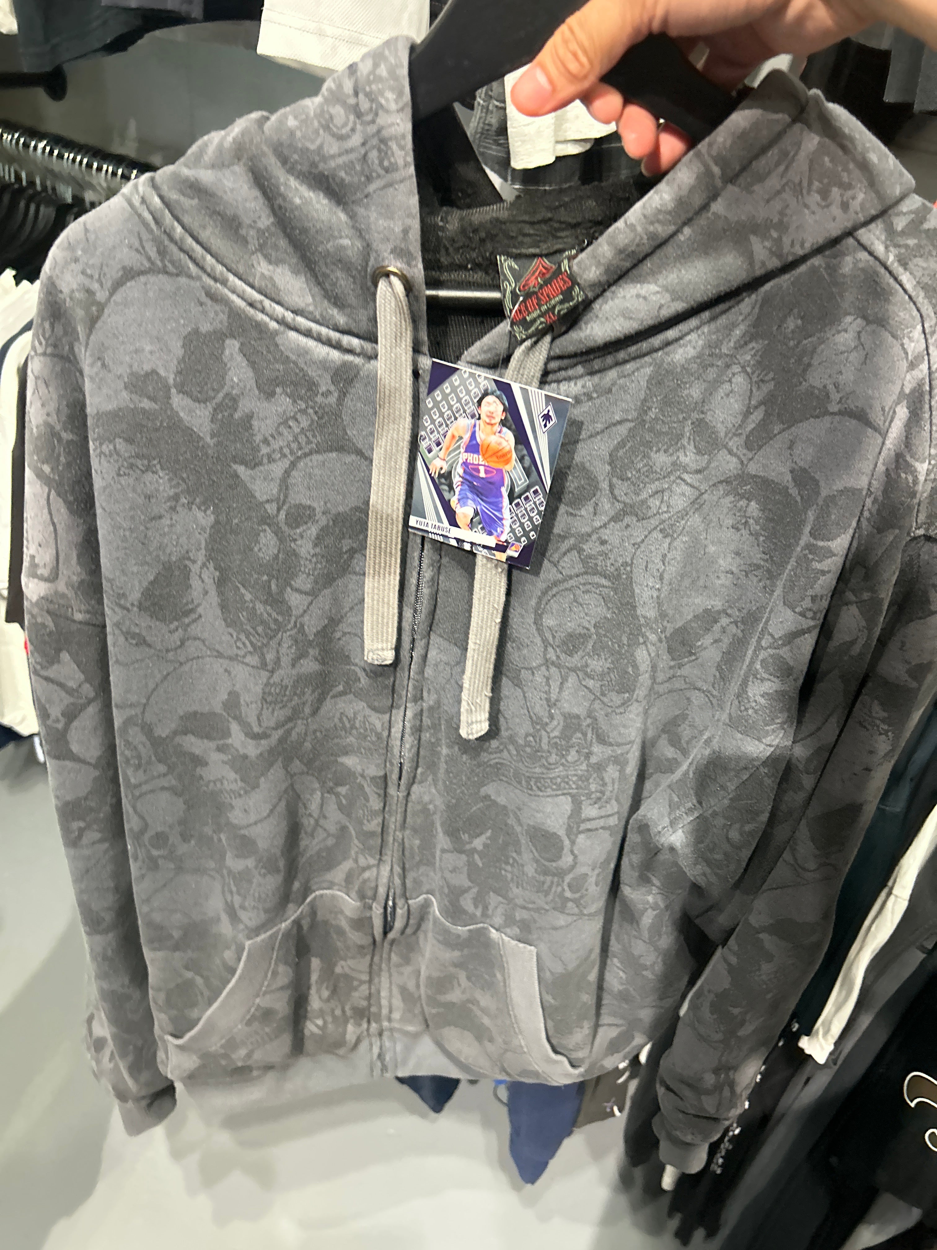 Y2K Skull Zip Sz XL