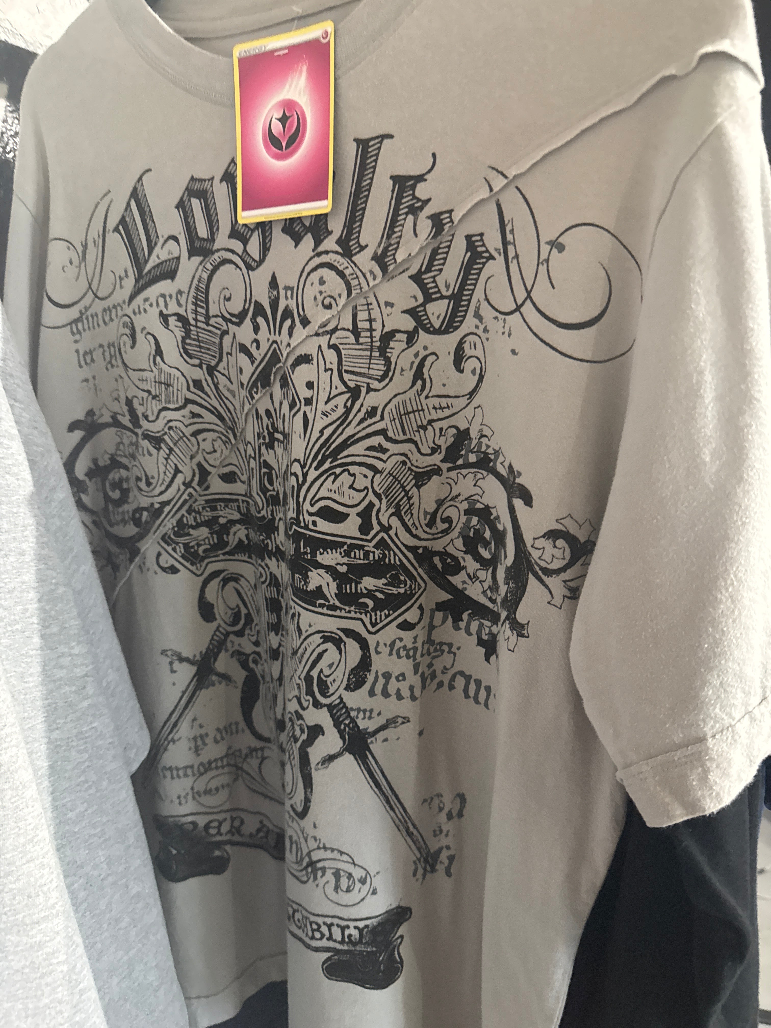 Y2K Double Layer Shirt Sz L