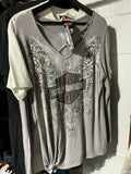 Y2K Harley Rhinestone LS (XL)