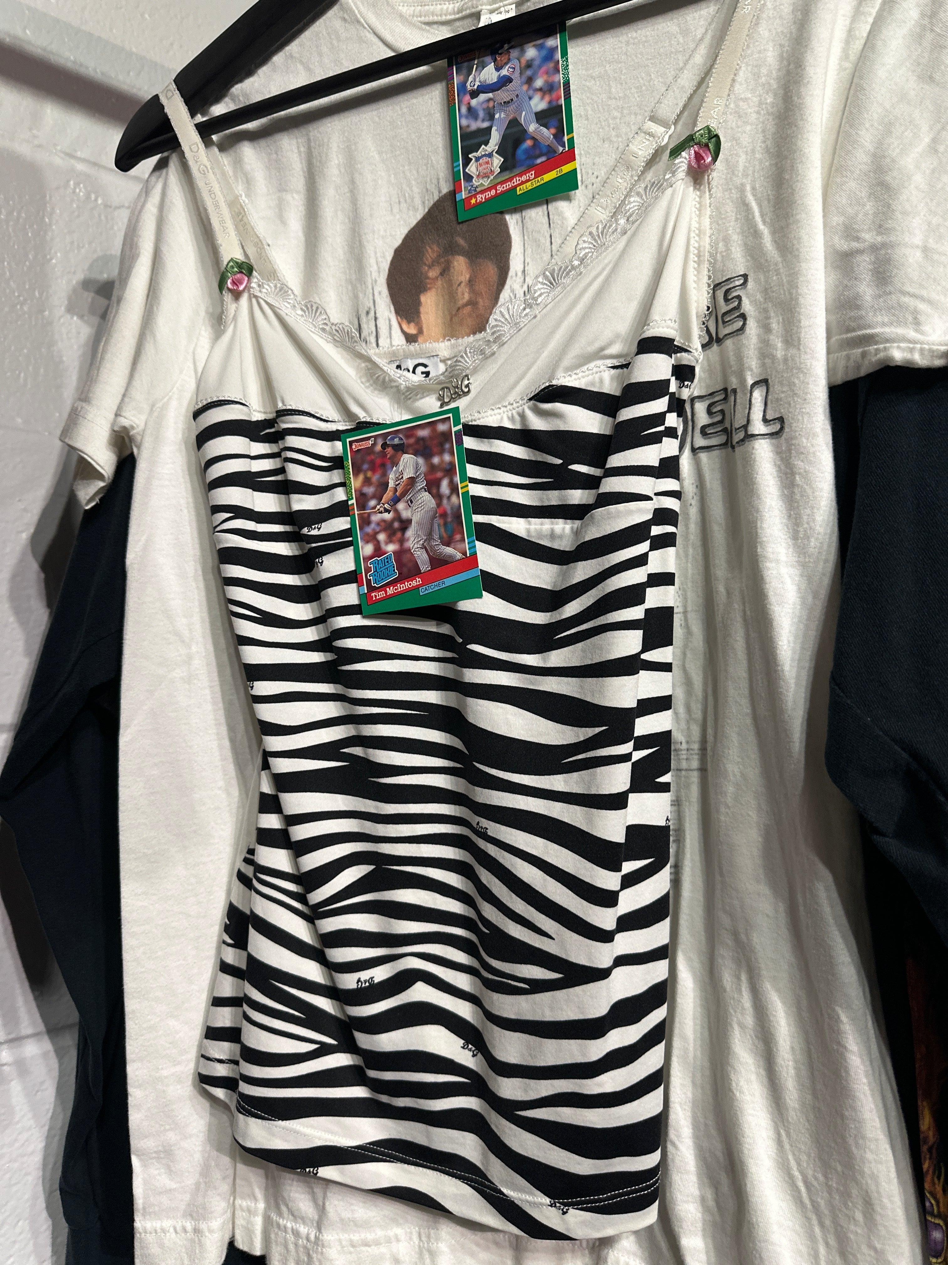 Vtg D&G Zebra Stripe Tank (M)