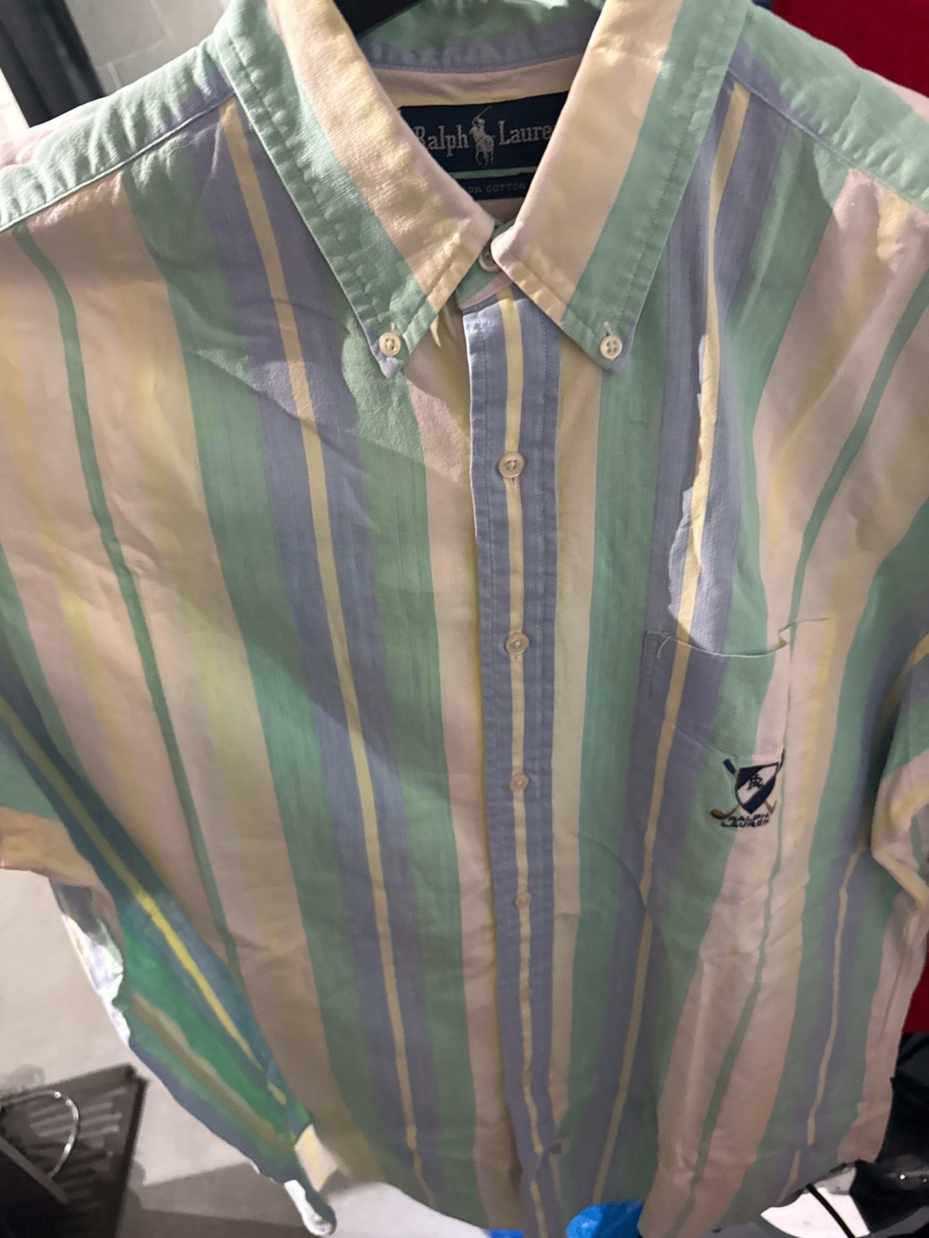 Polo Pastel Stripe Sz L