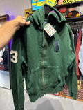 VTG Polo Zip Hoodie Sz Med