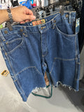 Vtg Double Knee Denim Shorts (36)
