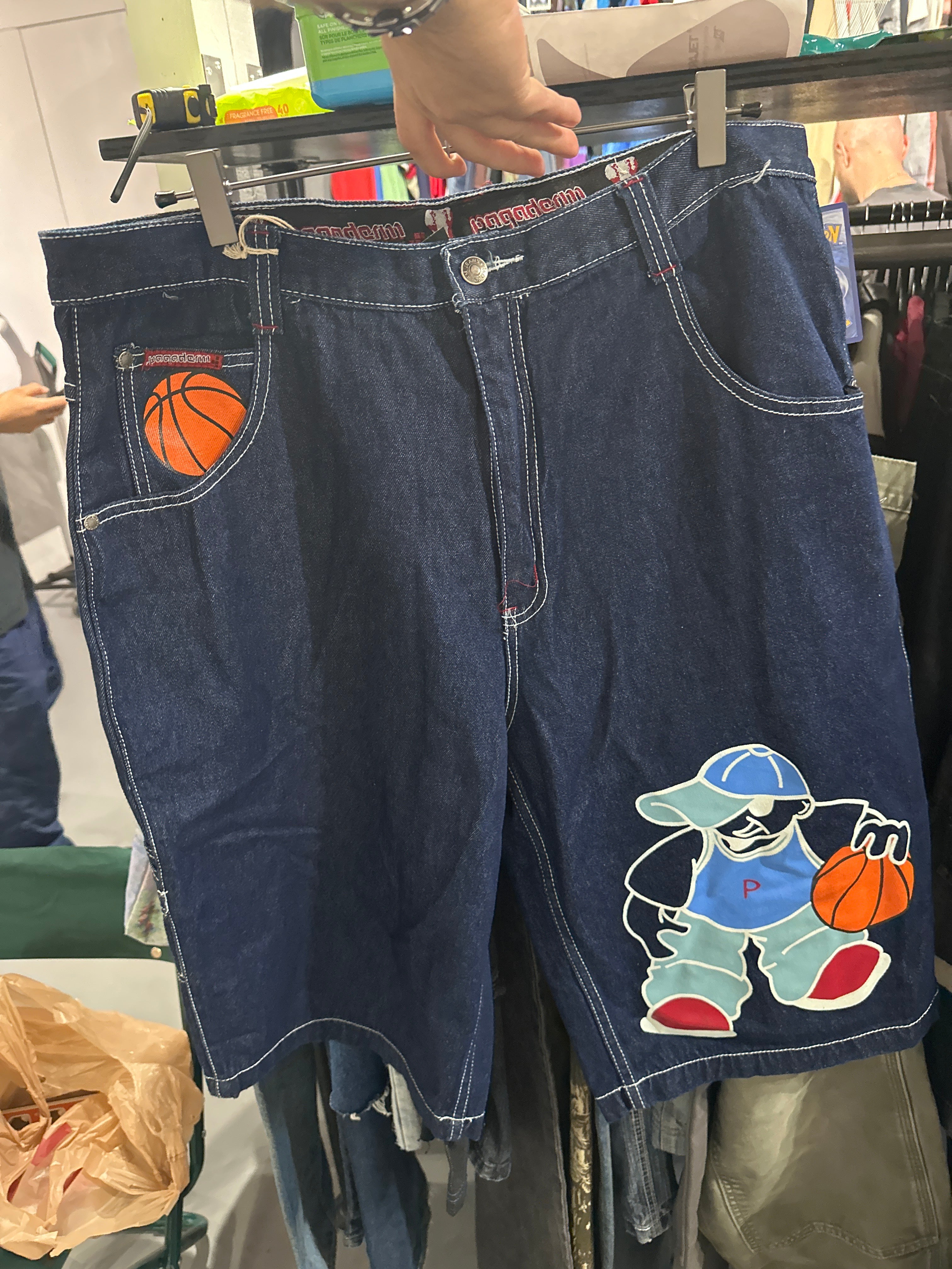 Y2K Swoosh Denim Shorts (38)