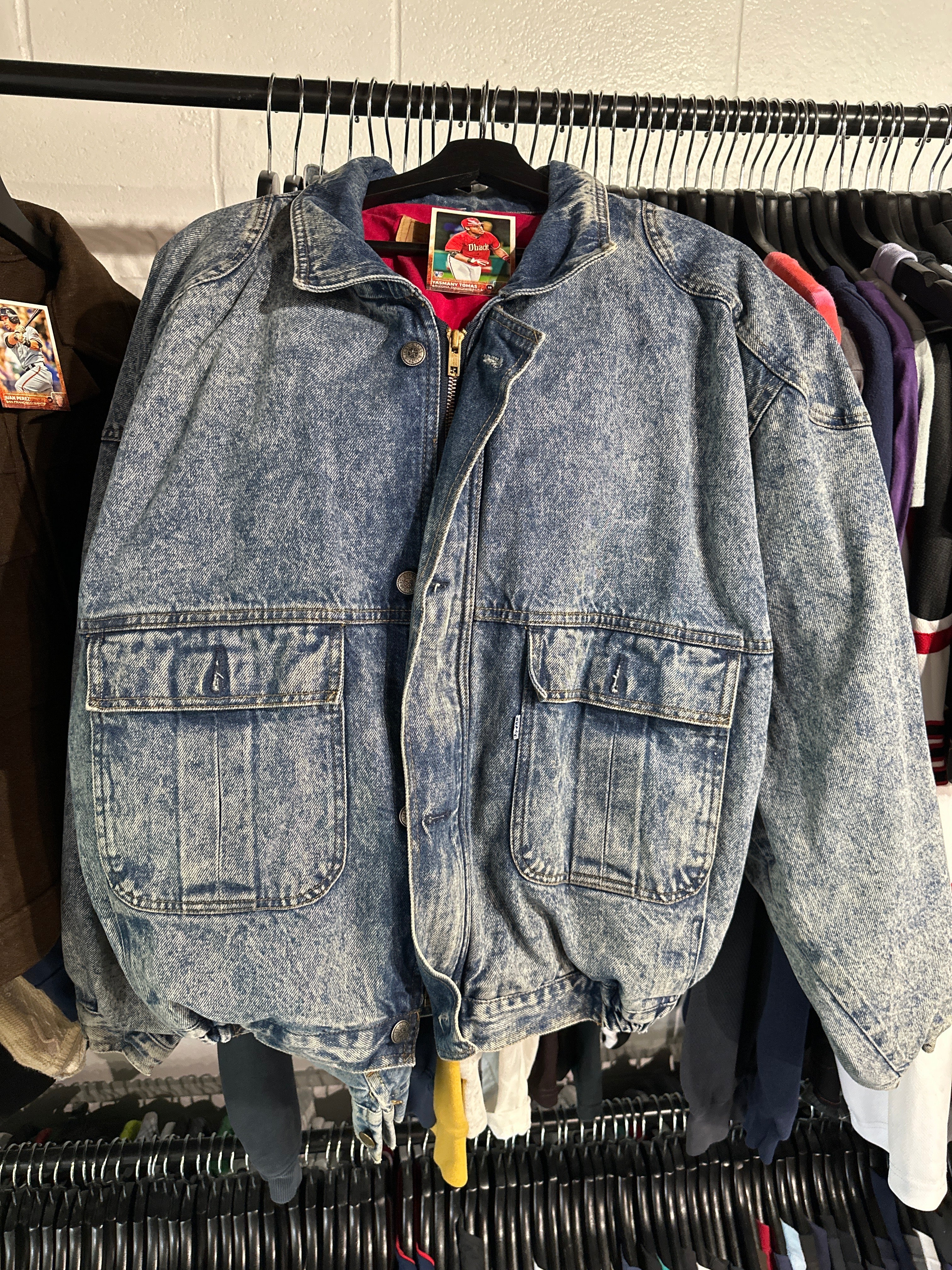 Vtg Levi’s Acid Wash Bomber Jacket (XL)