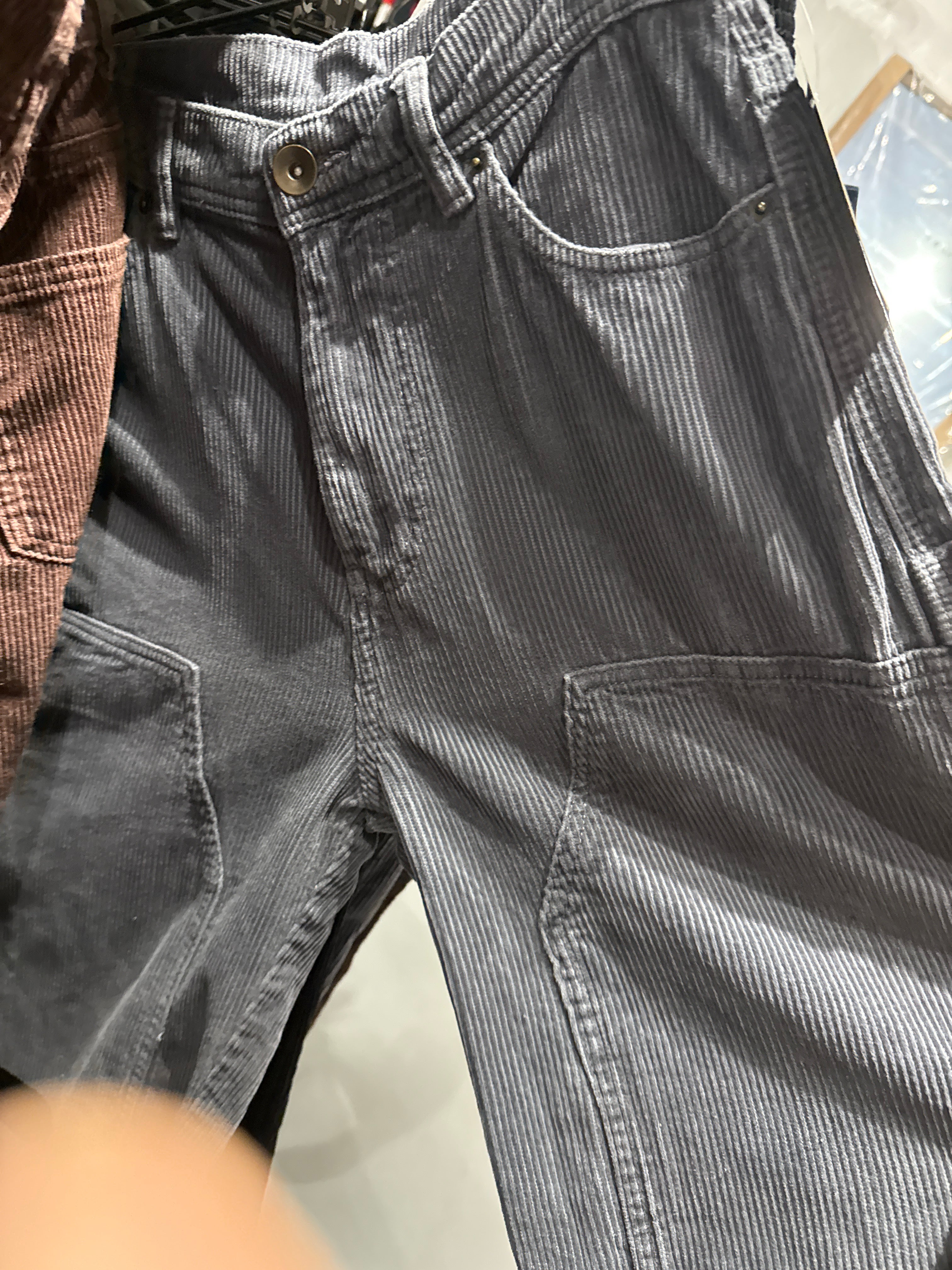 Cord Double Knee Shorts GRAY Sz 28