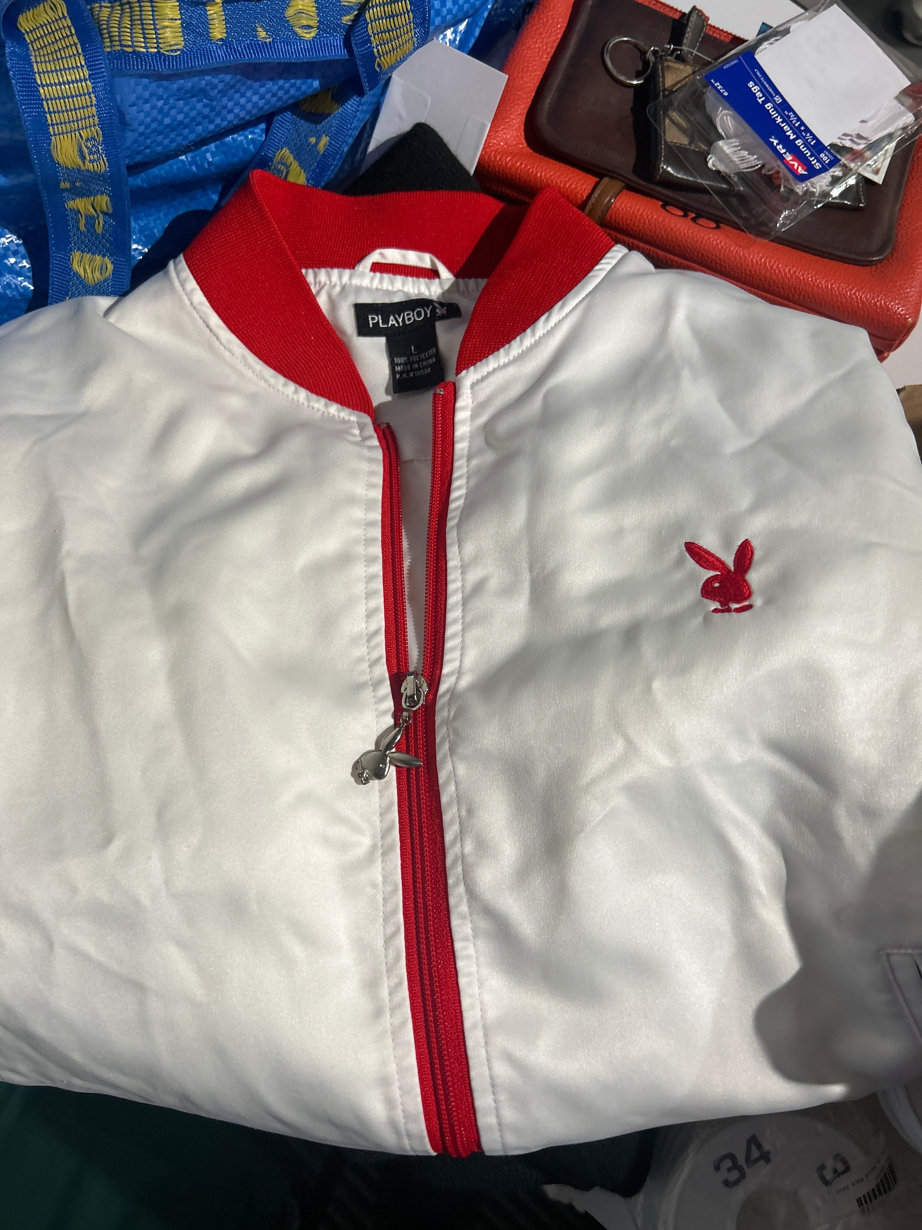 Y2K Playboy Bomber Sz L