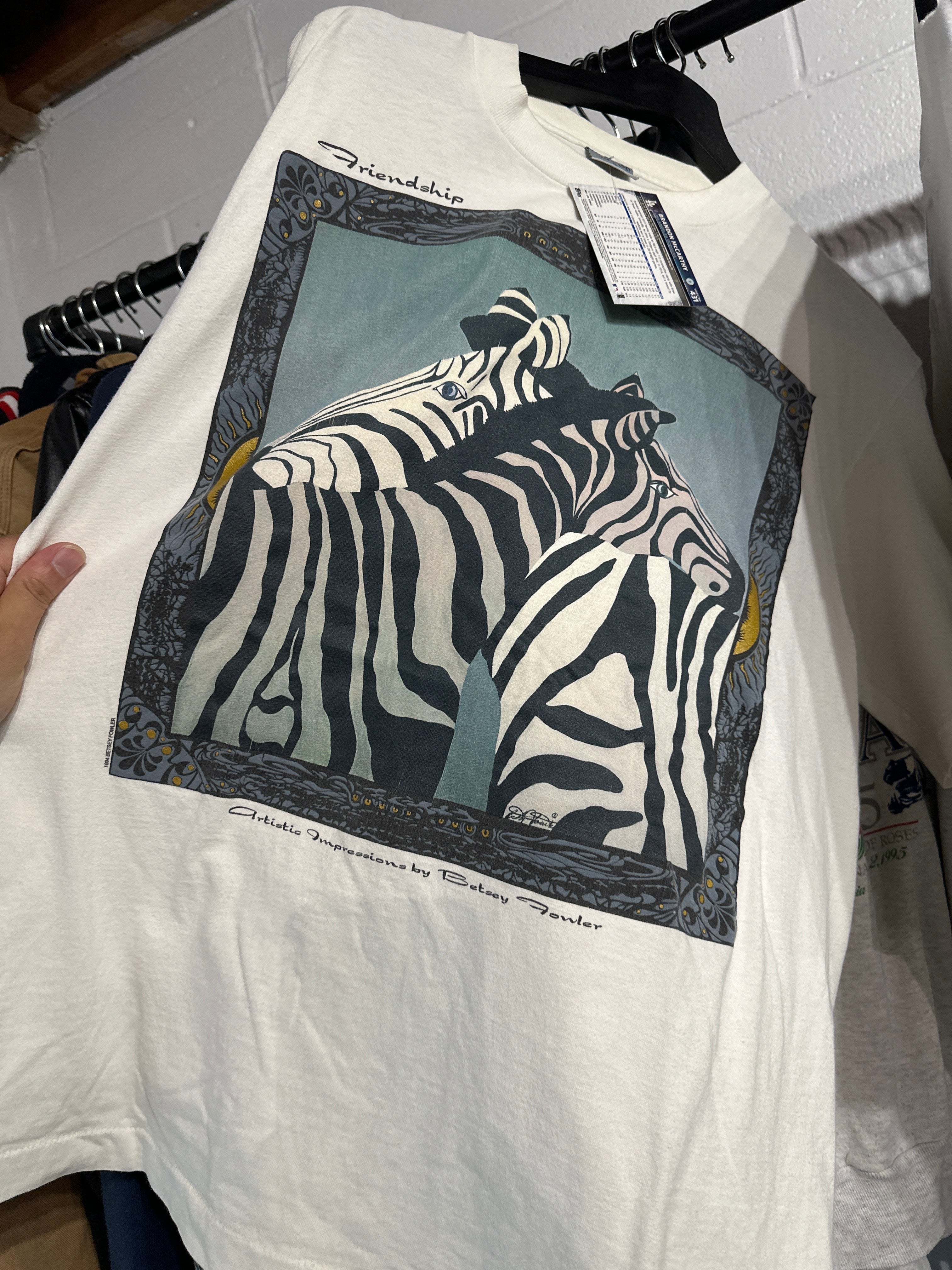 Vtg Zebra Tee (L)