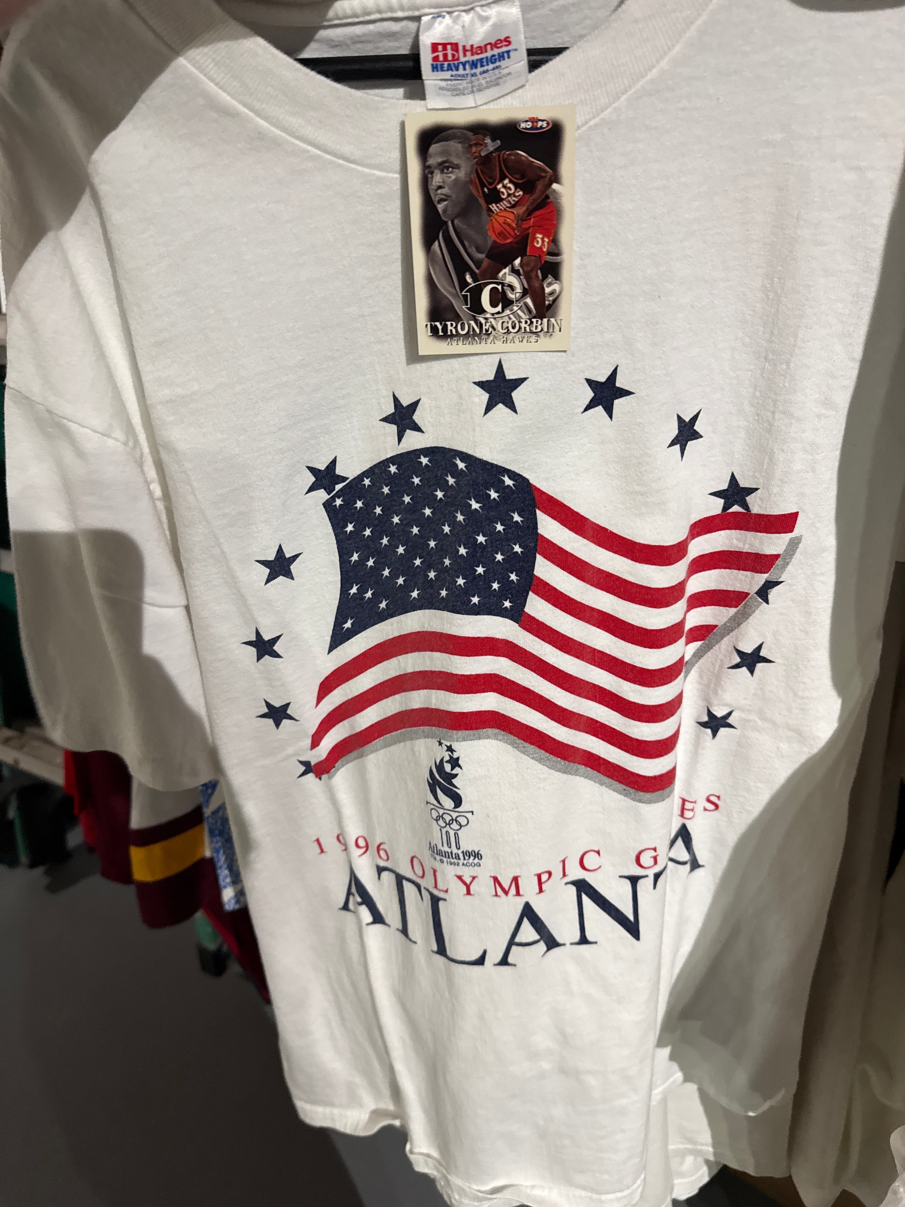 Vintage 96 Olympics USA Flag T-Shirt Sz XL