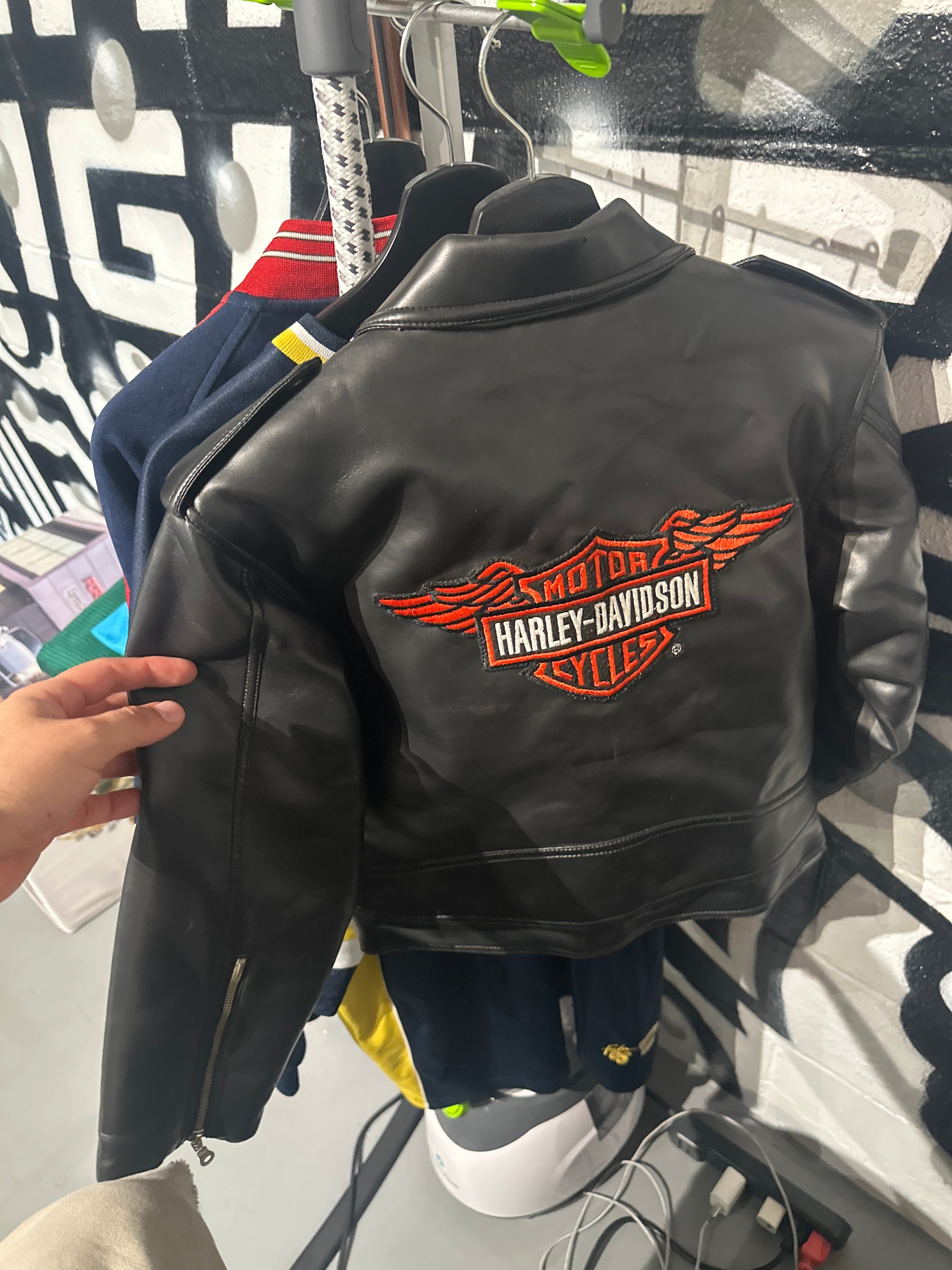 Vtg Harley Biker Jacket (XS)