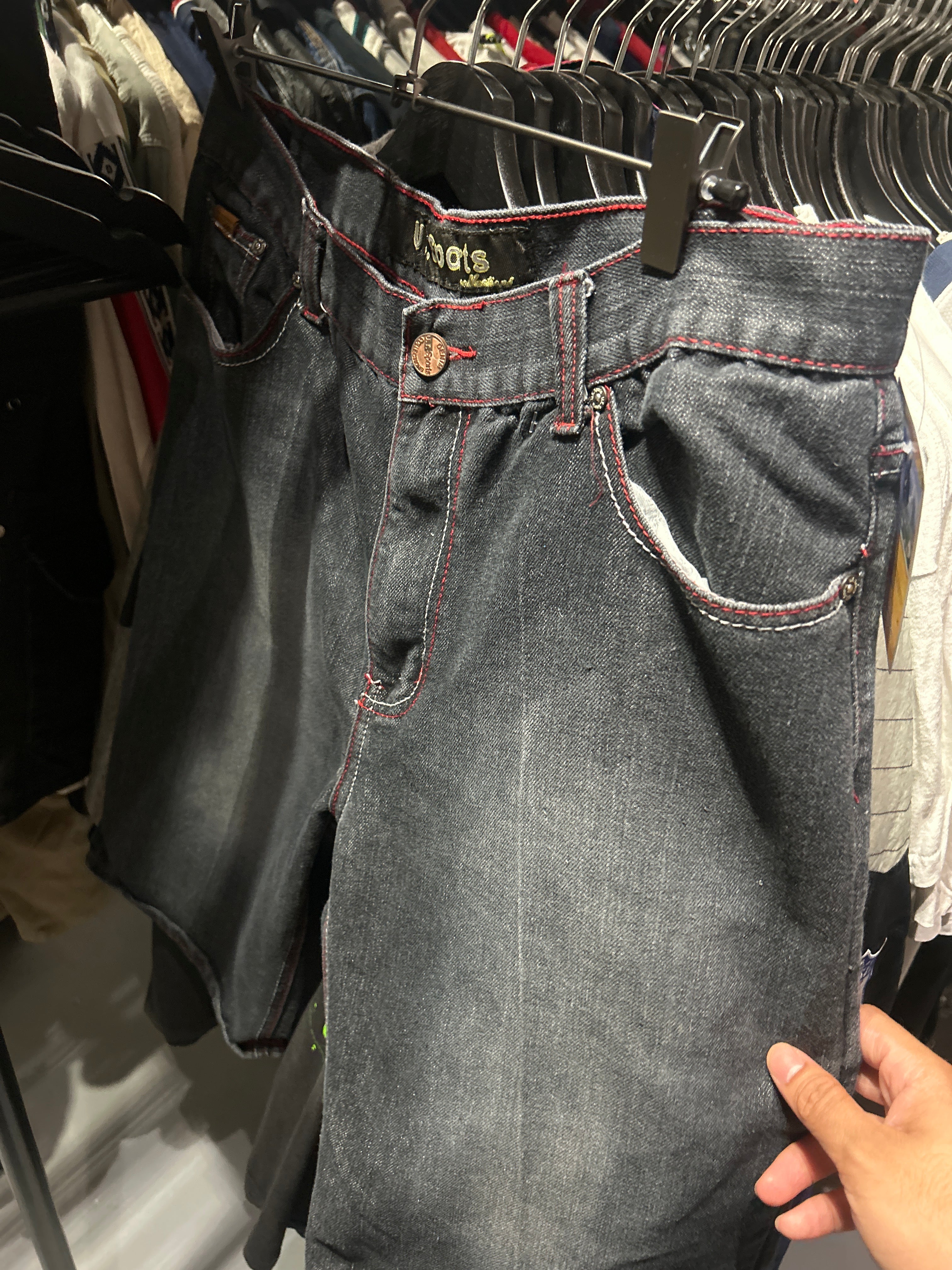 VNTG Y2K Cross Jean Shorts Sz 36