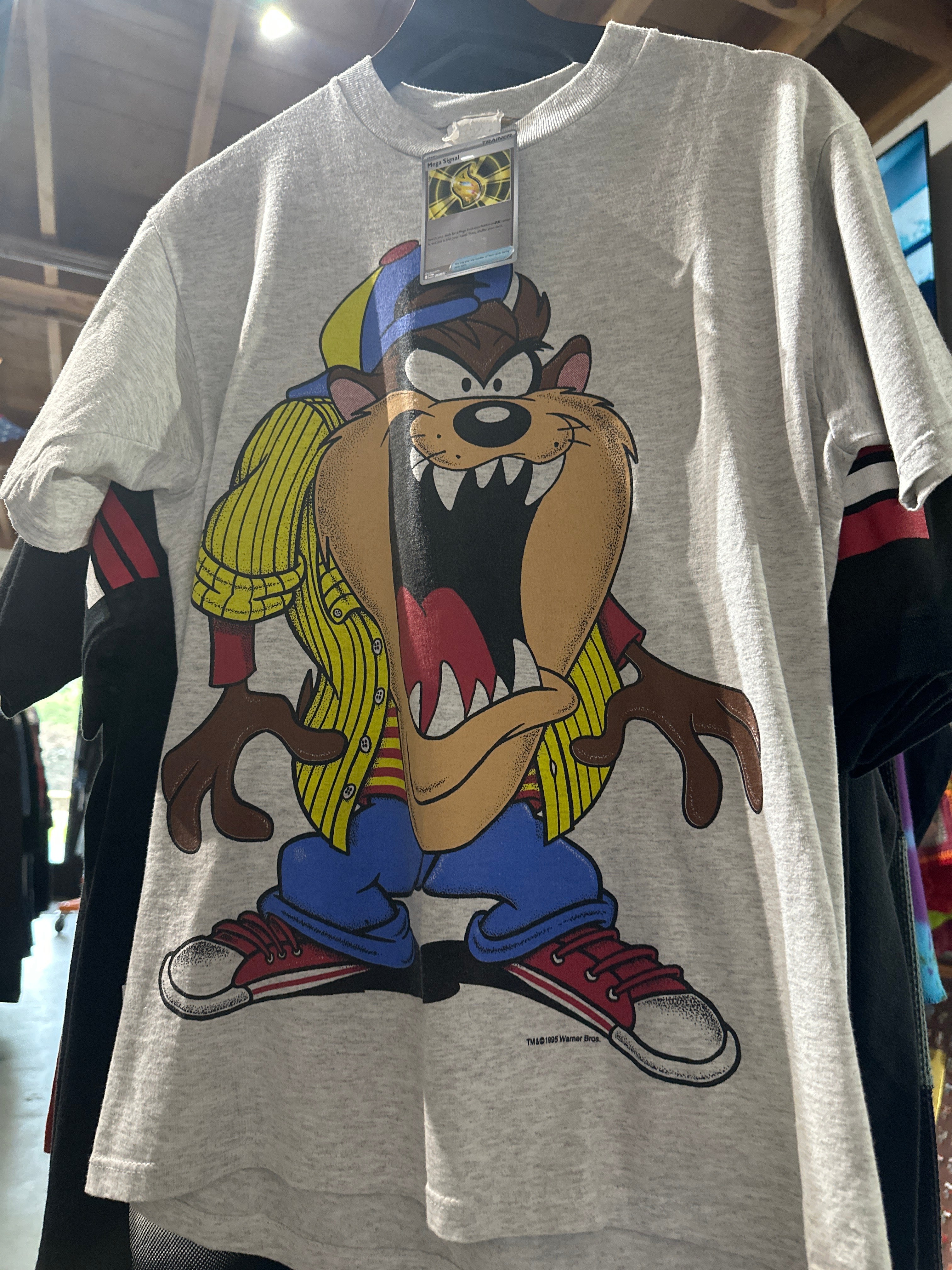 Vtg Taz Double Sided Tee (M)