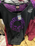 Harley Purple Skull Sz L